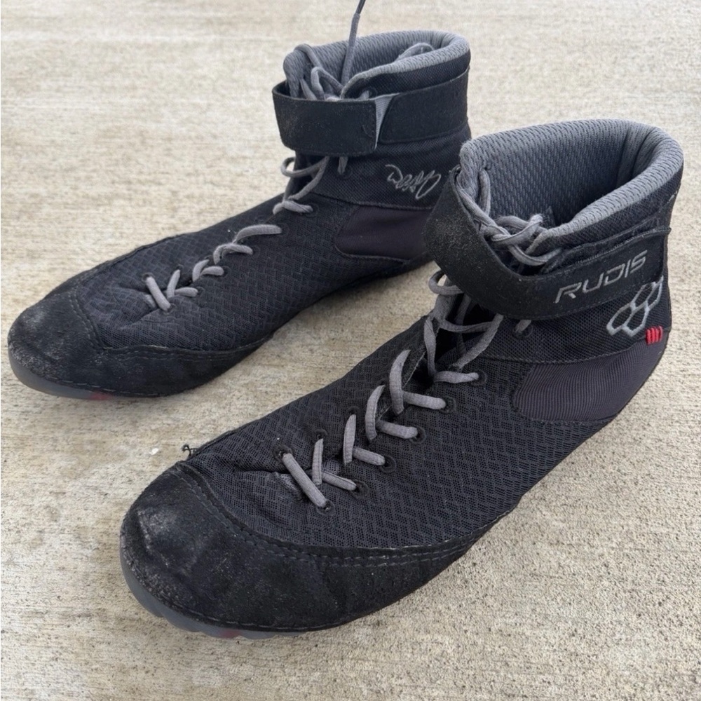 Rudis Men’s Samurai Speed Wrestling Shoes Gray/ Black Size 14